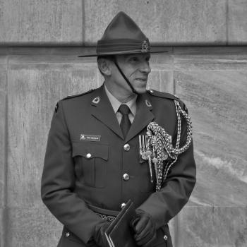 Uniformed Army officer at National War Memorial