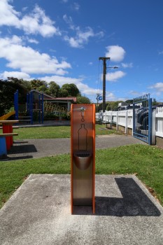 Water dispensing point at a park