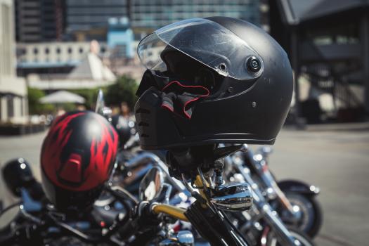 Motorbike helmets