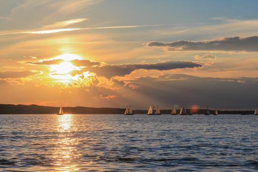 Sunset sailing