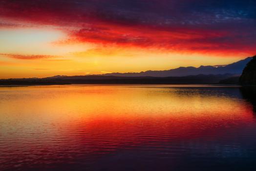 Okarito lagoon sunrise