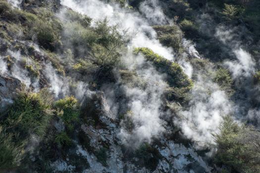 Steaming Cliff Face