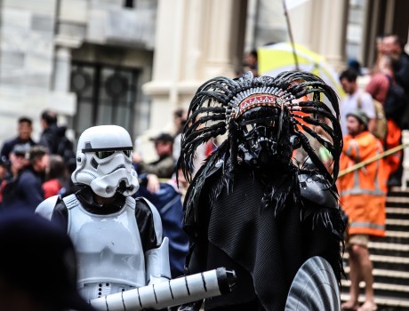 Tribal Darth Vader - Convoy 2022 protest