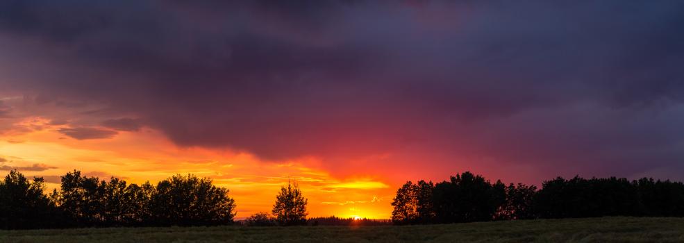 Prairie Sunset Panorama