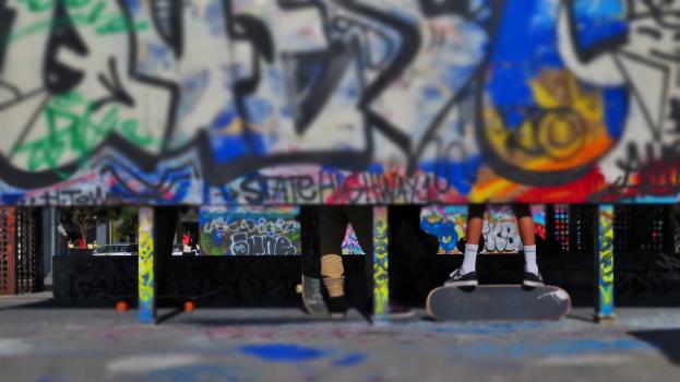 Graffiti and skate boards