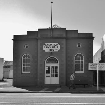 Salvation army hall building at Hawkes bay 1909 monochrome