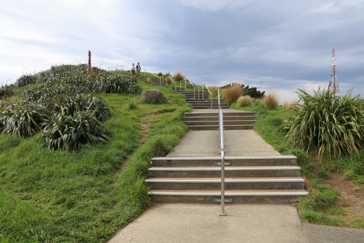 Stairs leading to hill top