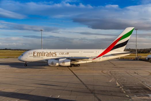 Emirates commercial flight
