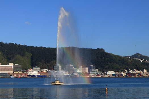 Wellington Harbour Rainbow Fountain 