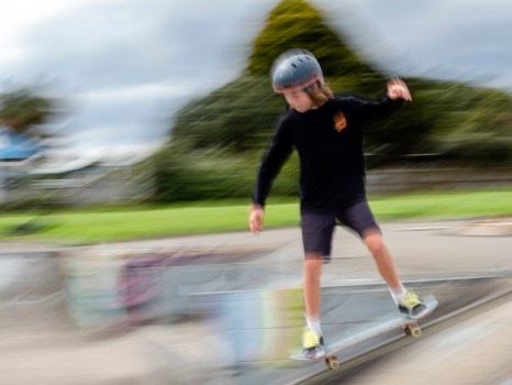 Young Boy Skateboard Skatepark