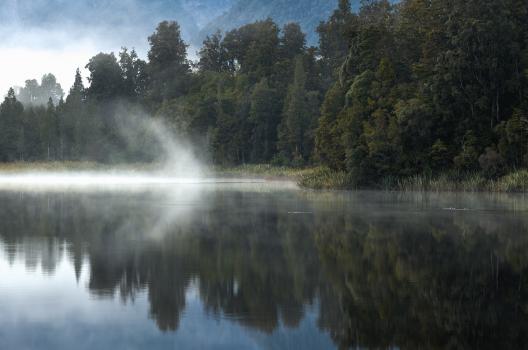 Dawn mist, Lake Matheson