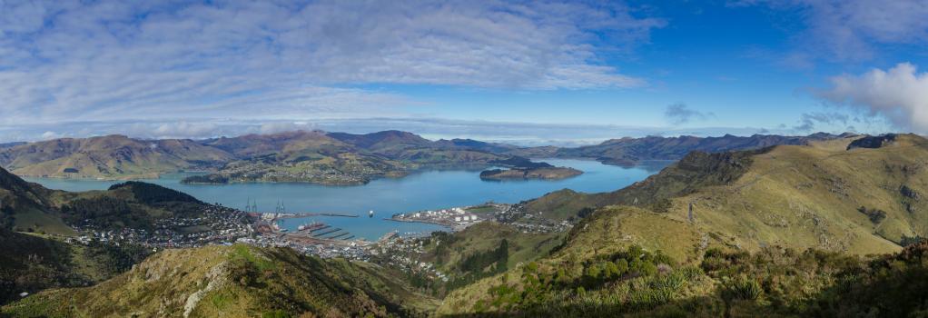 Christchurch panorama on the bay