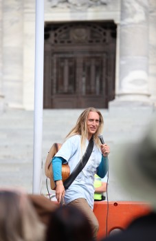 Long blonde haired guy - Convoy 2022 protest