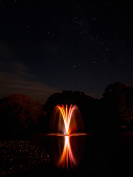 Gilmour Lake Fountain Waihi Night Stars
