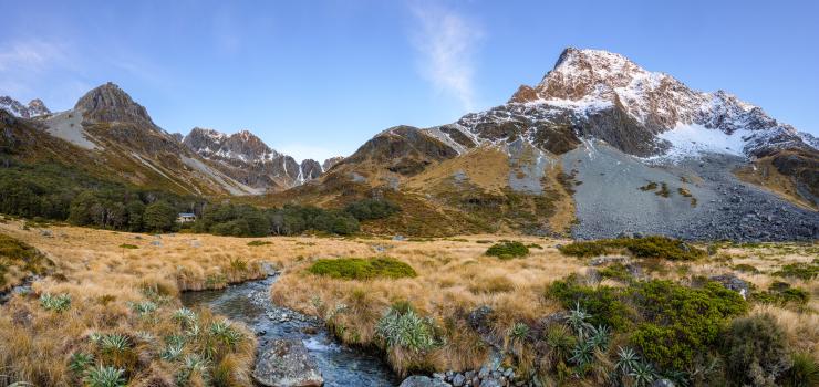Travers Hut and Mt Travers