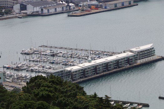 Wellington marina view from high spot