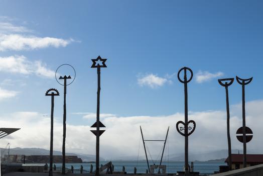 Art symbols on the bay