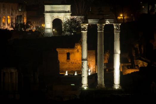 Roman Forums at Night 