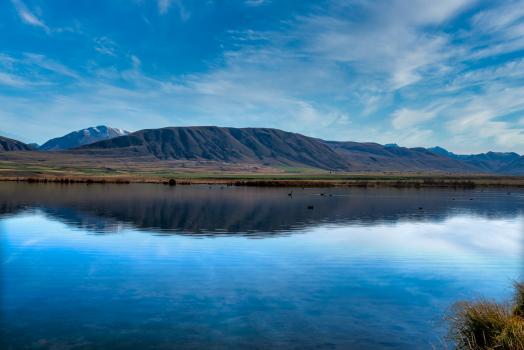 Reflections on a small Maori lake
