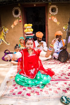Lady performing a traditional dance, India