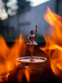 Ballerina Figurine Flames