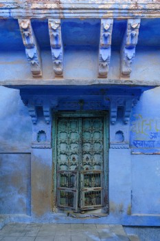Main door at the blue city Jodhpur