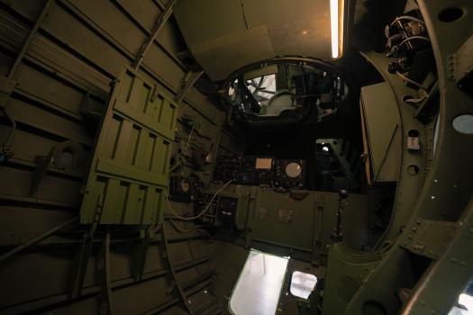 Inside a military aircraft