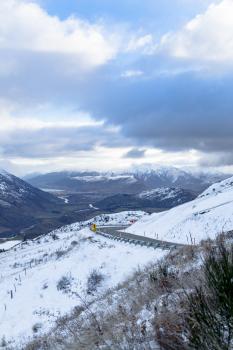 Snowy Cardrona pass