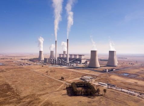 Aerial of coal fired power station