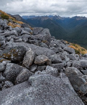Granite boulders field, Mt Haast