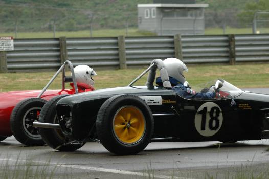Black classic race car Lotus 18