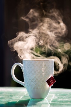 Tea Cup Brewing Steam Light