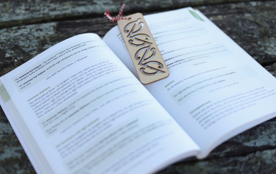 Maori tribe symboled bookmark on the page