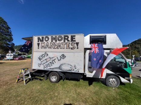 Convoy 2022 Picton Protest Sign Van