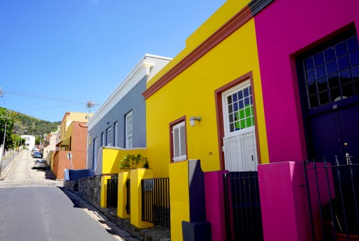 Bright houses, Cape Town, South Africa