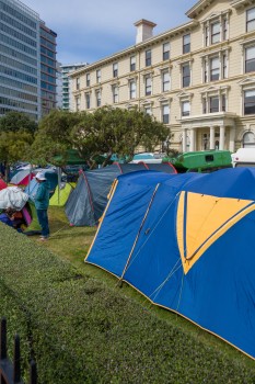Protest law school camping