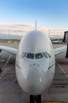 Airbus A380-800 on the tarmac