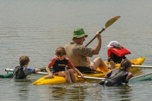 Canoeing, Lake Tutira