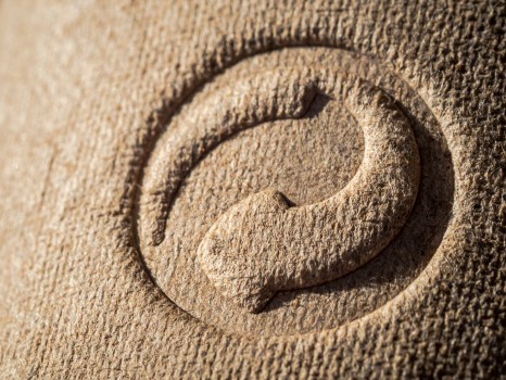Recycle Symbol Icon Embossed Natural