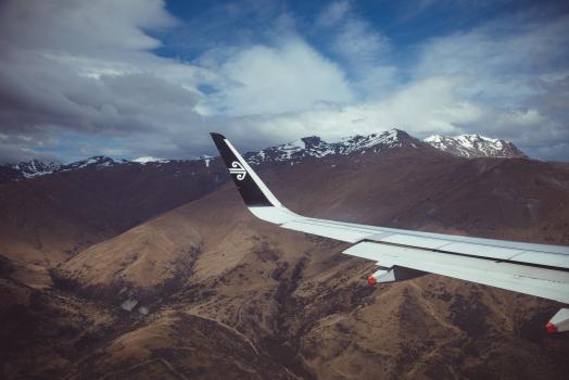 AIR NZ and southern alps