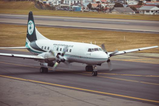 AIR Chathams plane readying for take off