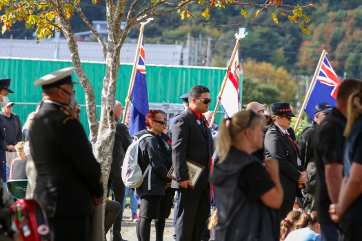 Group of people at ANZAC commemorations 2022