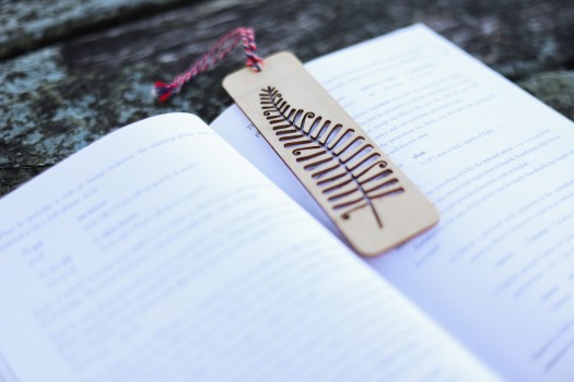 Bookmark with fern leaf design