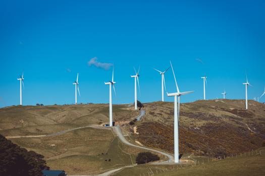 Wind farm on hills