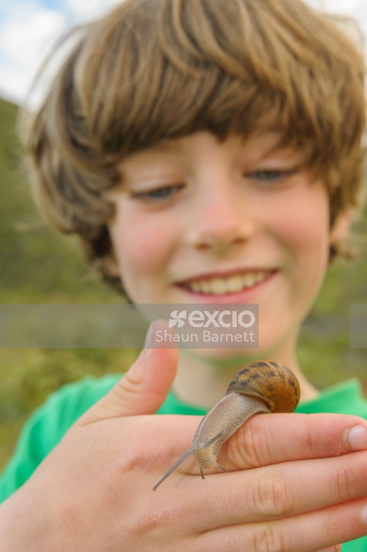 Boy with snail, Wellington