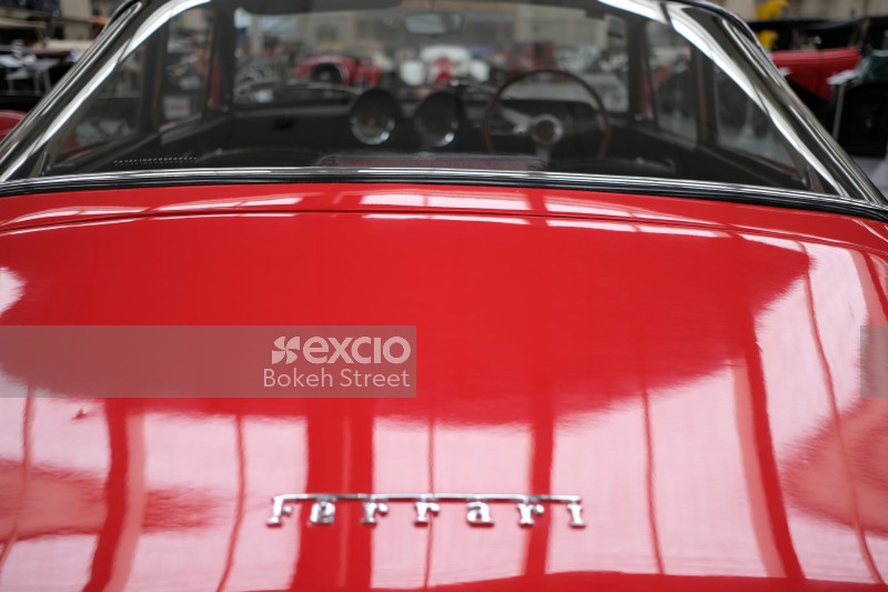 Classic red Ferrari rear view