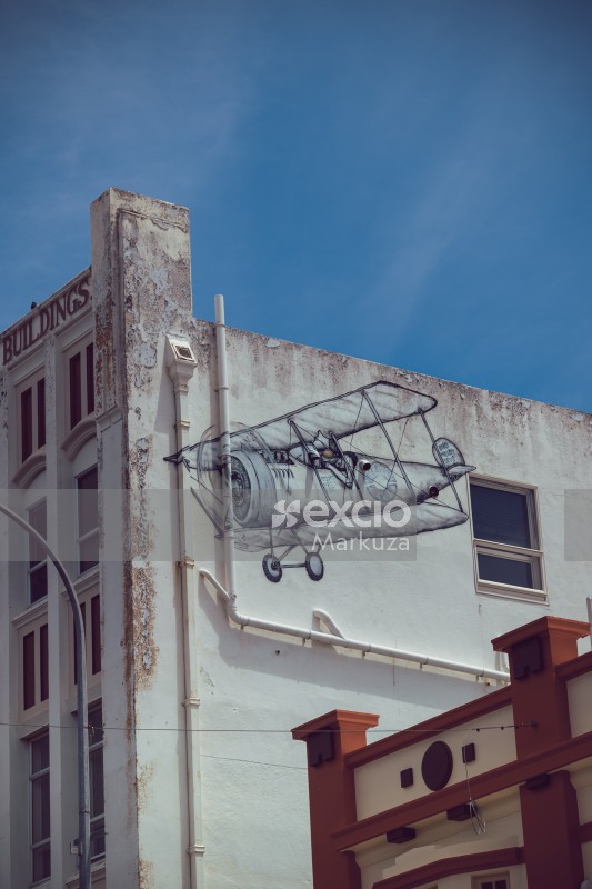 Street art aircraft