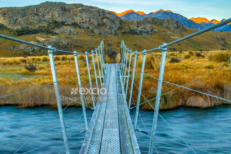 Swing bridge to Mt Edoras
