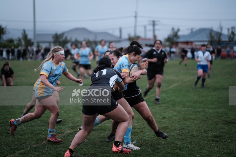 Women's rugby tackle