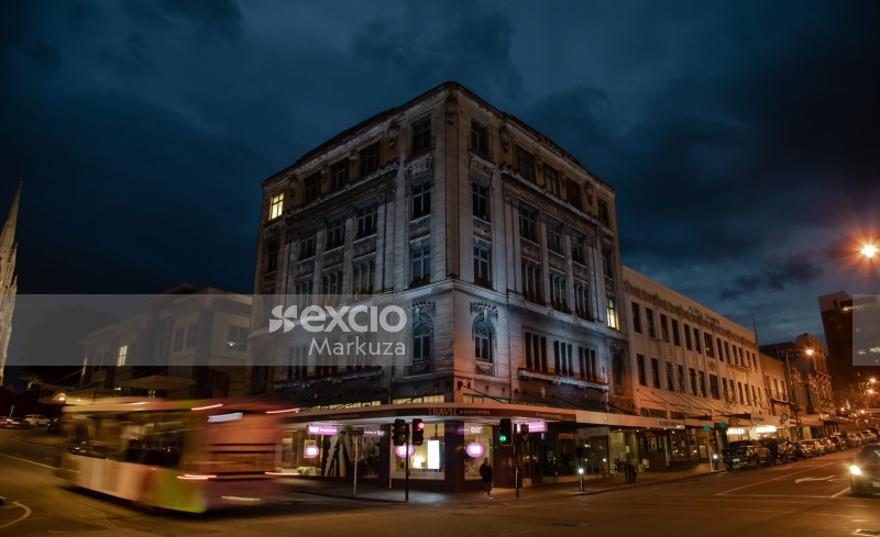 Dunedin Security Buildings at night